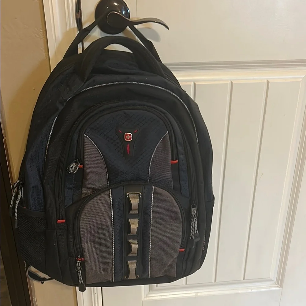 SwissGear Black and Gray Backpack with Padded Straps